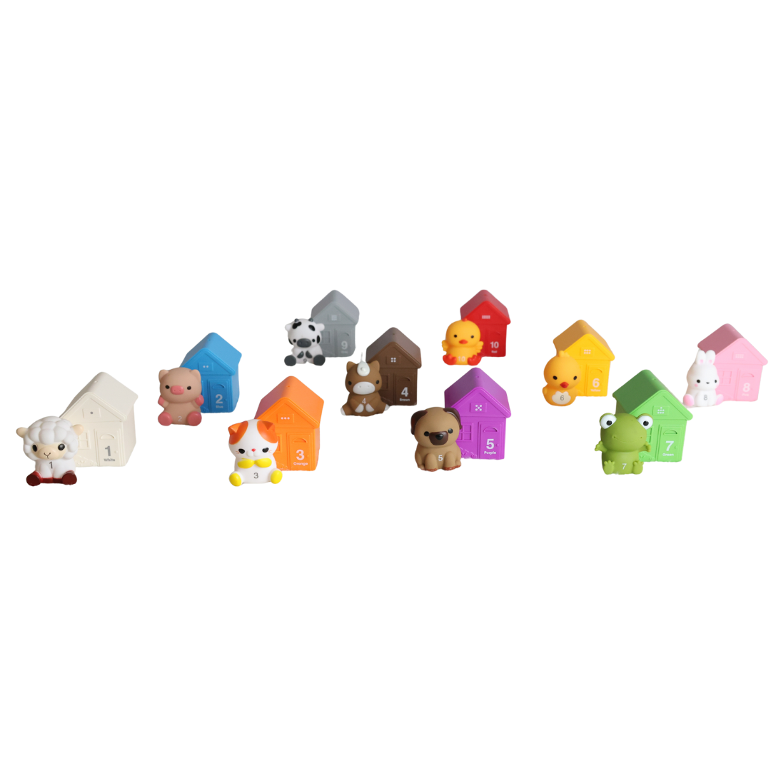 Brinquedo Montessoriano Casinhas de Animais e Fantoches de Dedo.