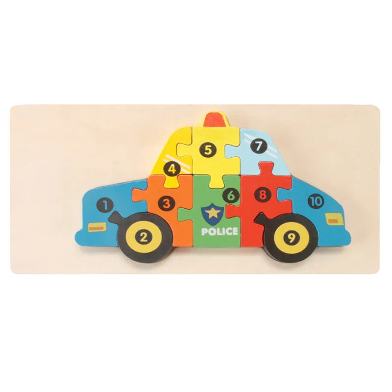 Puzzle de Madeira Educativo 3D