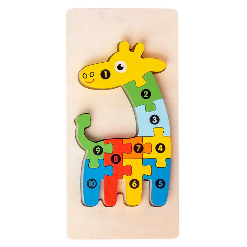 Puzzle de Madeira Educativo 3D