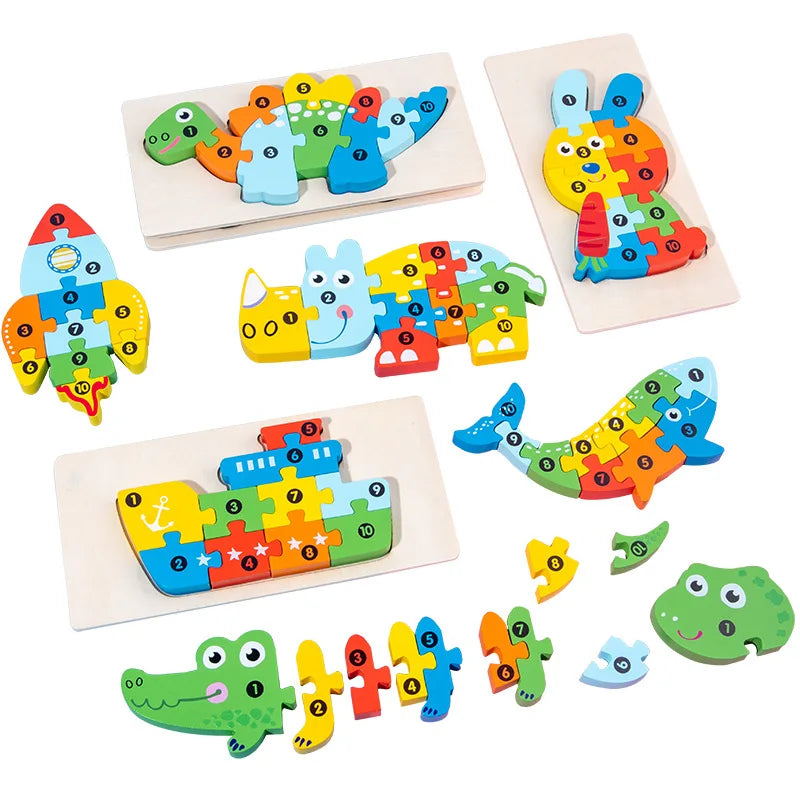 Puzzle de Madeira Educativo 3D