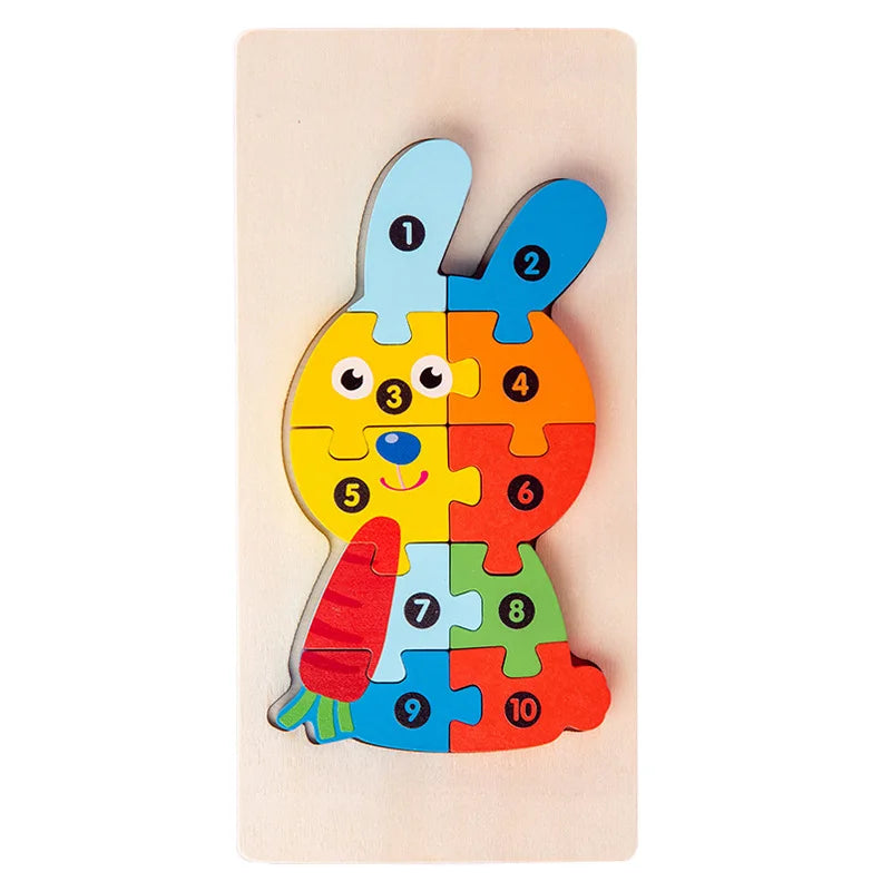 Puzzle de Madeira Educativo 3D