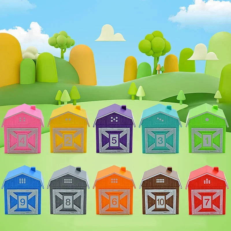 Brinquedo Montessoriano Casinhas de Animais e Fantoches de Dedo.