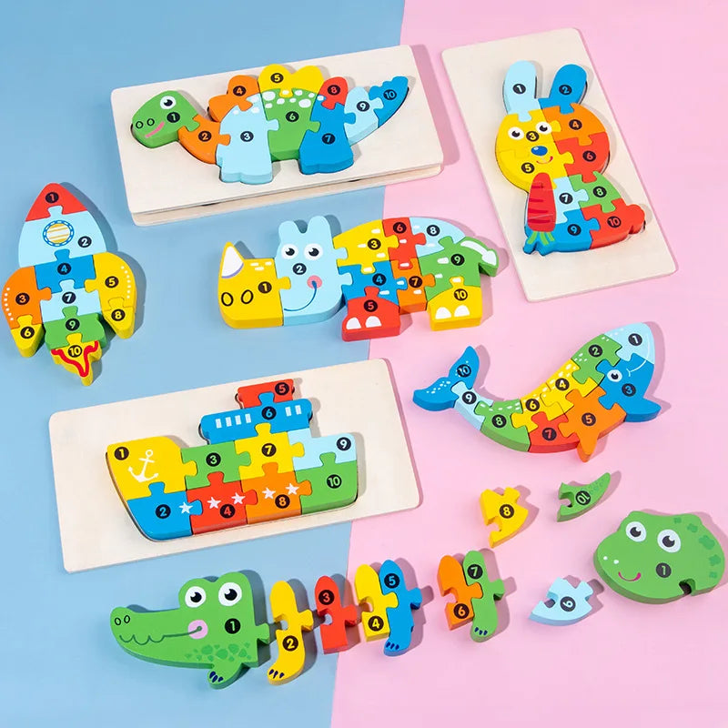 Puzzle de Madeira Educativo 3D