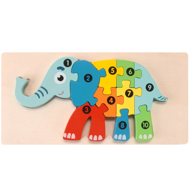 Puzzle de Madeira Educativo 3D