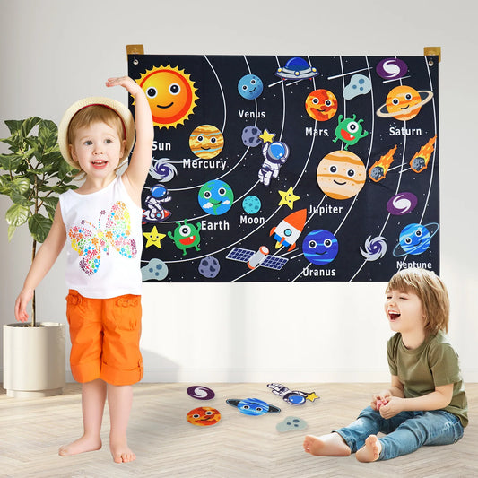 Aprendizagem de Quadro de Feltro do Espaço Sideral