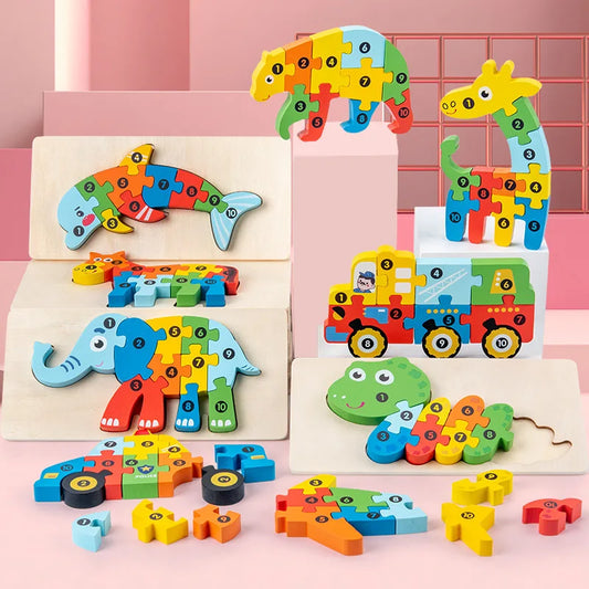 Puzzle de Madeira Educativo 3D