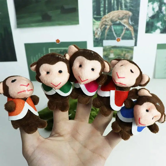 Dedoche para Crianças: 5 Macaquinhos.